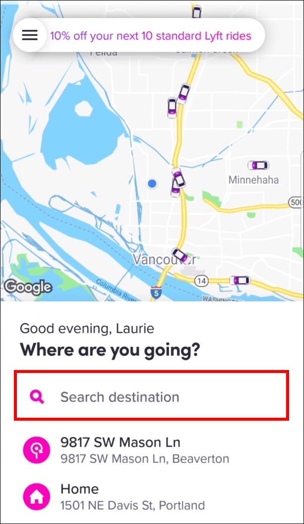How to add a stop on Lyft