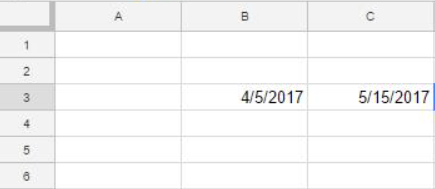 Google Sheets: Date Values