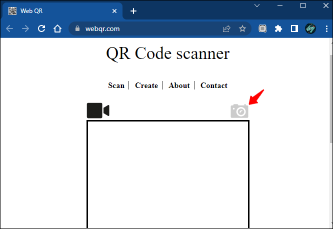How to scan a QR code from a PC
