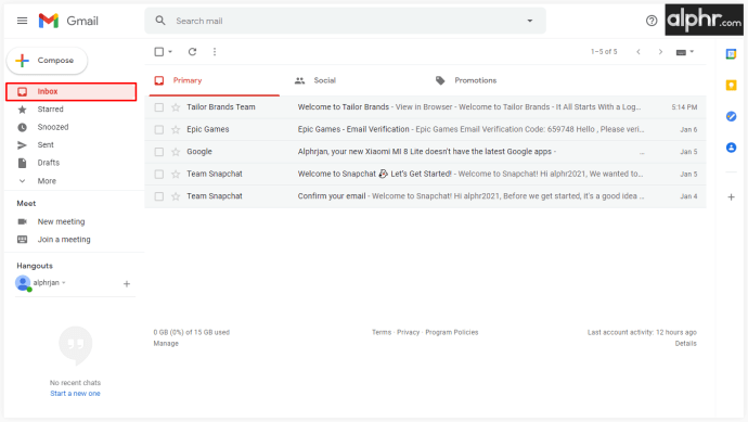 How to select multiple emails in Gmail