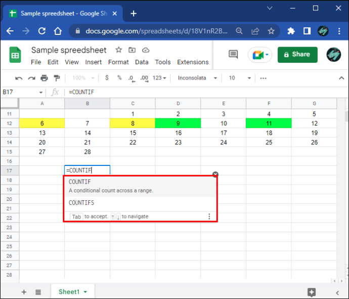 1712105318 748 How to count cells in Google Sheets