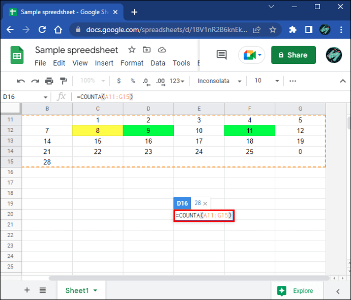 1712105320 837 How to count cells in Google Sheets