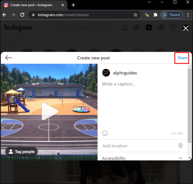 1713449576 525 How to post to Instagram from Chrome Photos Videos