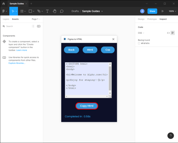 1713559722 857 How to export code in Figma