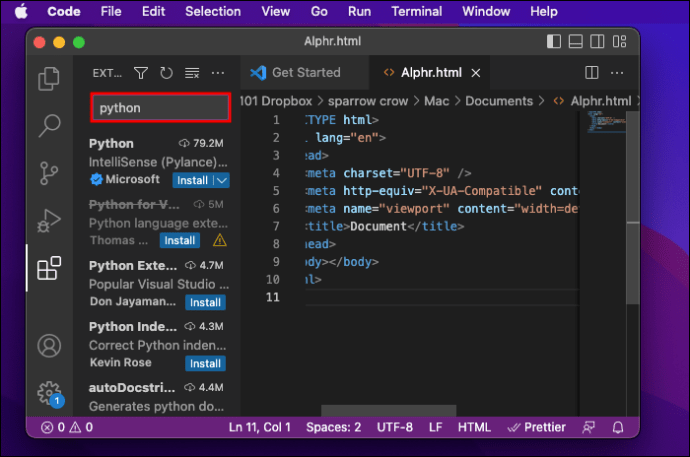 1713634602 502 How to change the Python interpreter in VS Code