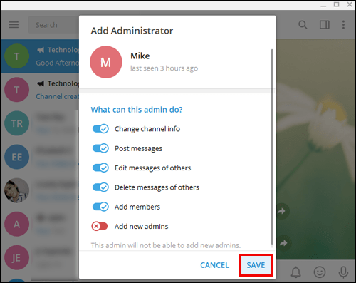 1715423806 11 How to add an administrator on Telegram