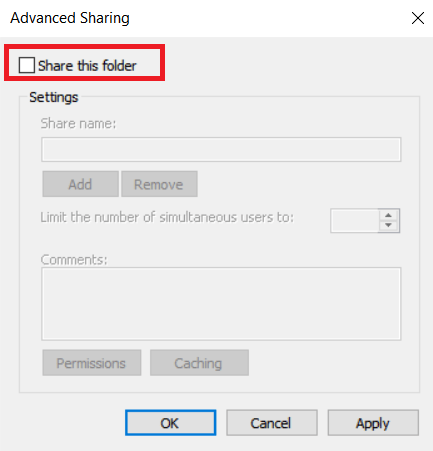 File properties: share