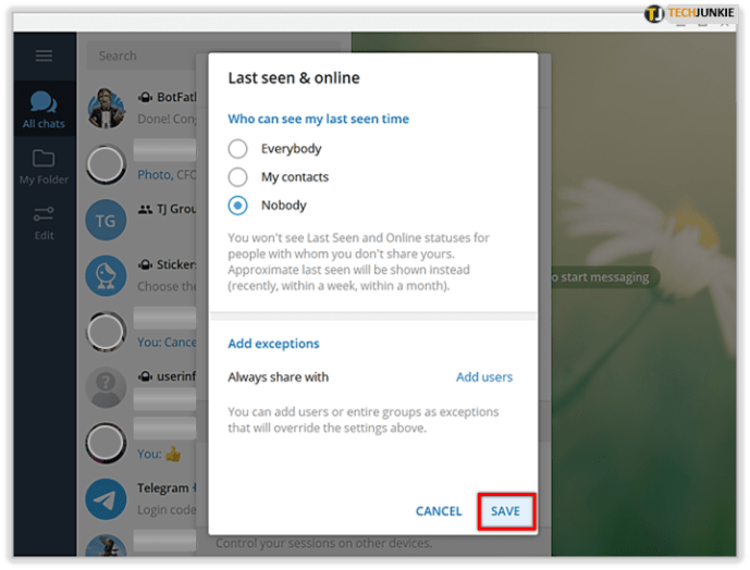 1716099164 601 How to hide your online status on Telegram