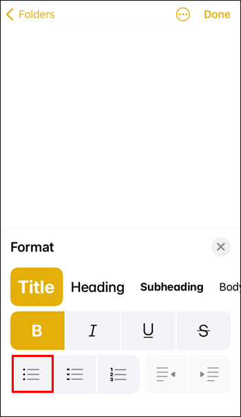1716152444 939 How to make bullet points in Apple Notes