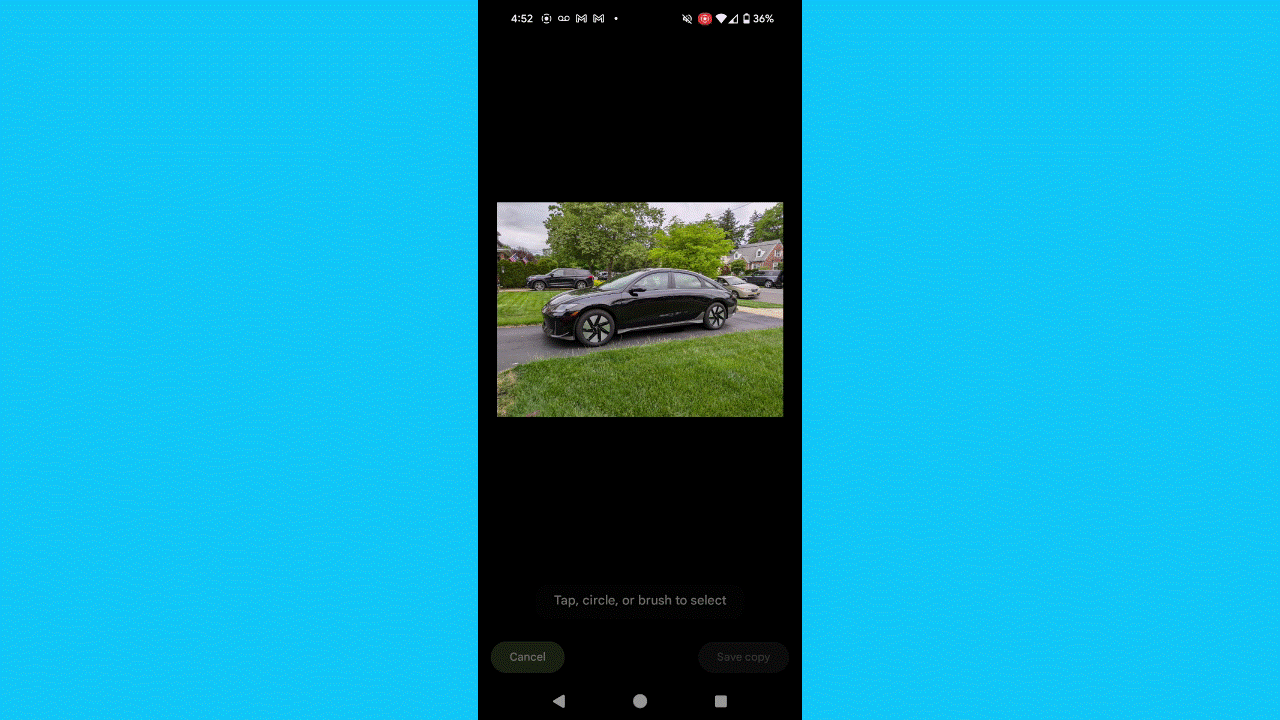Pixel 8a Magic Editor gif animation.