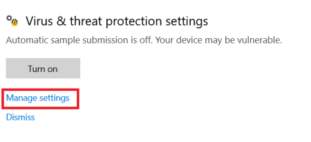 Windows Defender 2 settings