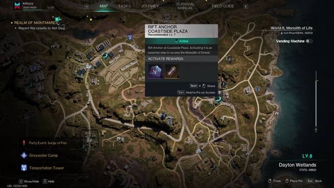 The location of Coastside Plaza is marked on the map at Once Human