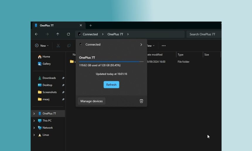 Easily Access Android Storage Through Windows 11 File Explorer