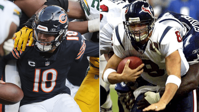 Comparing Caleb Williams Sack Rate to David Carrs 2002 Milestone
