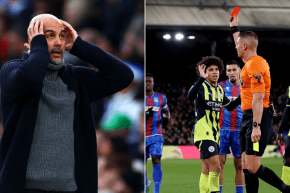 Pep Guardiolas Baffling Commentary Following Rico Lewiss Red Card Against