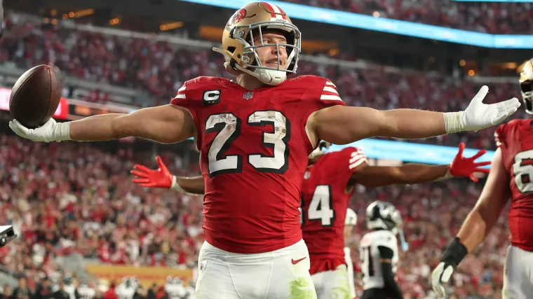 Christian McCaffreys Record Breaking Run Faces Off Against Houstons Sturdy Defense.webp
