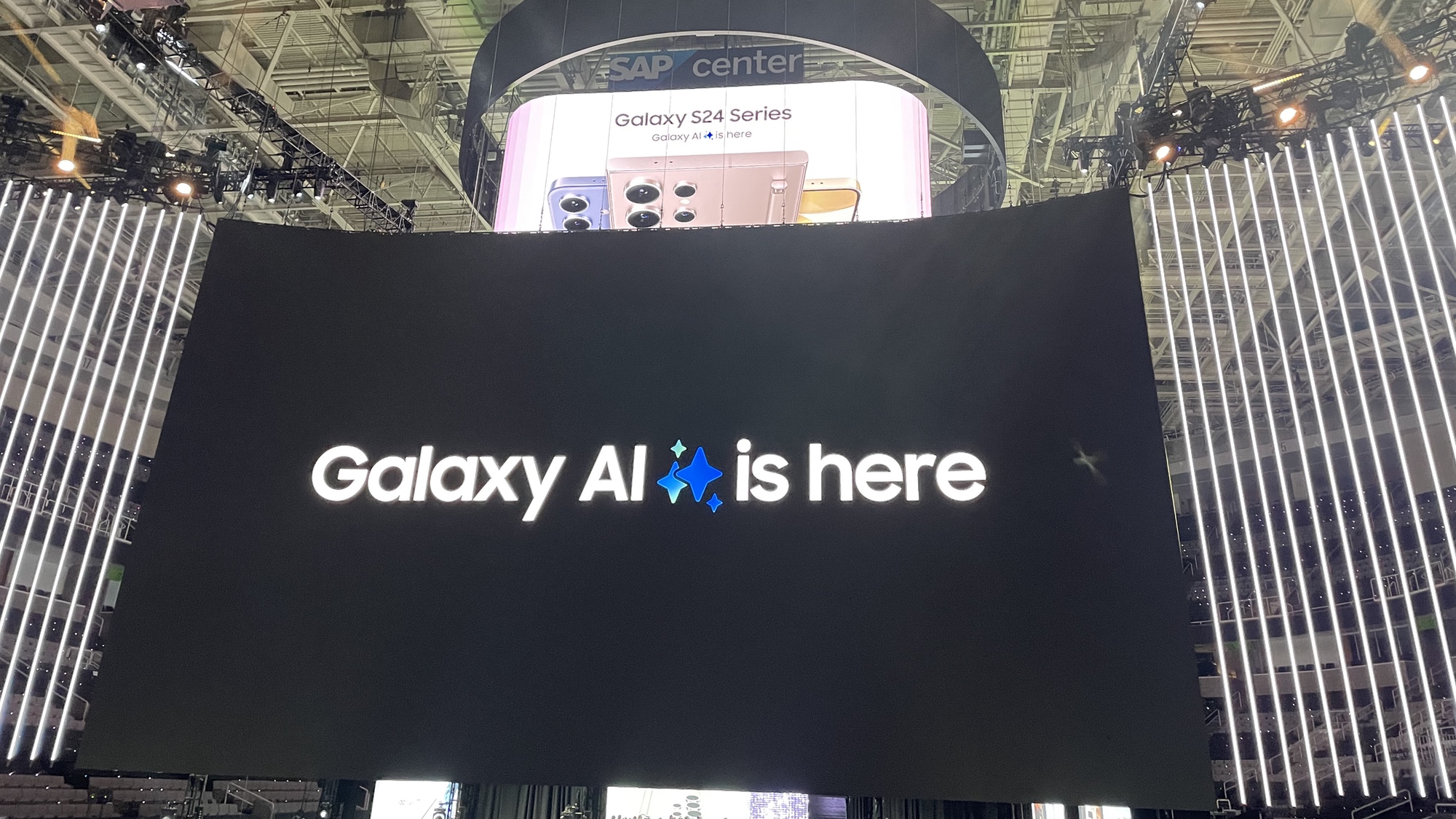 Biểu ngữ Galaxy AI tại Galaxy Unpacked 2024